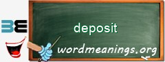 WordMeaning blackboard for deposit